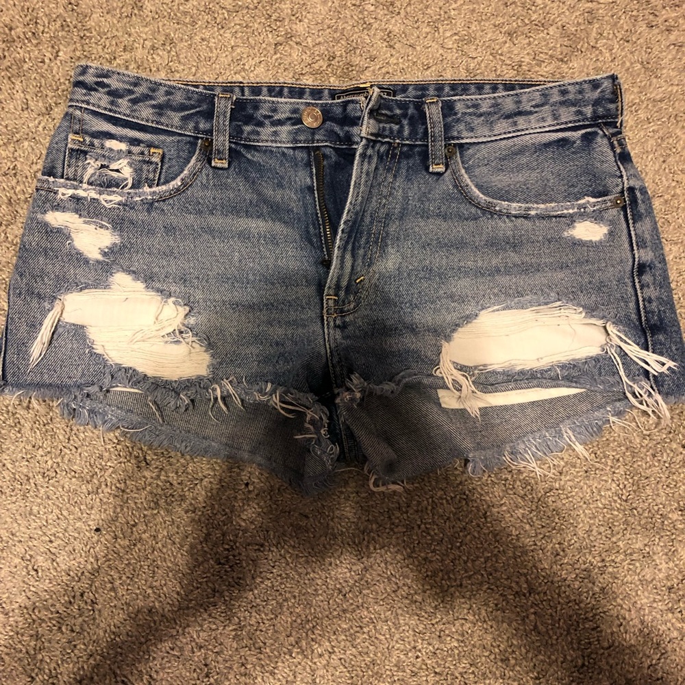 ripped jean shorts from abercrombie